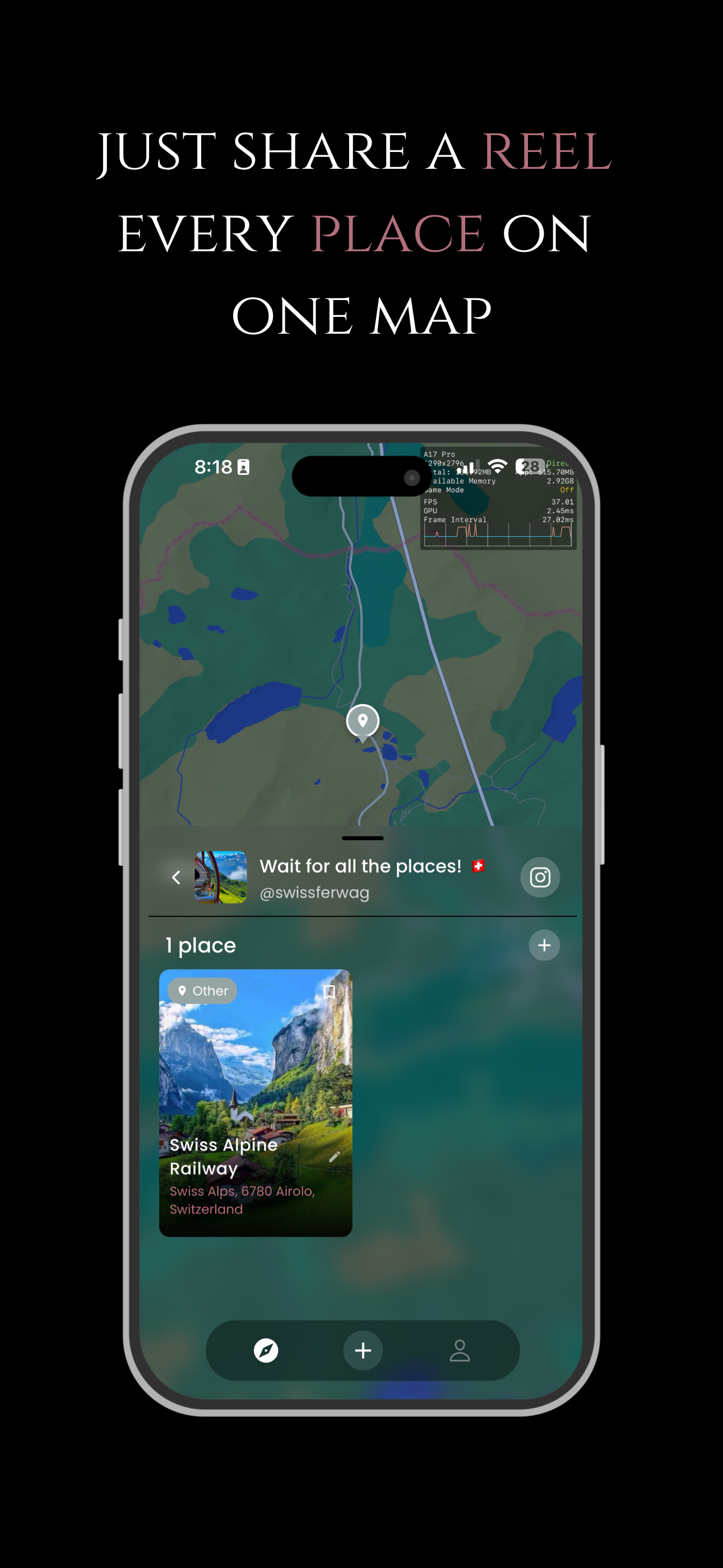 Share a reel, every place on one map