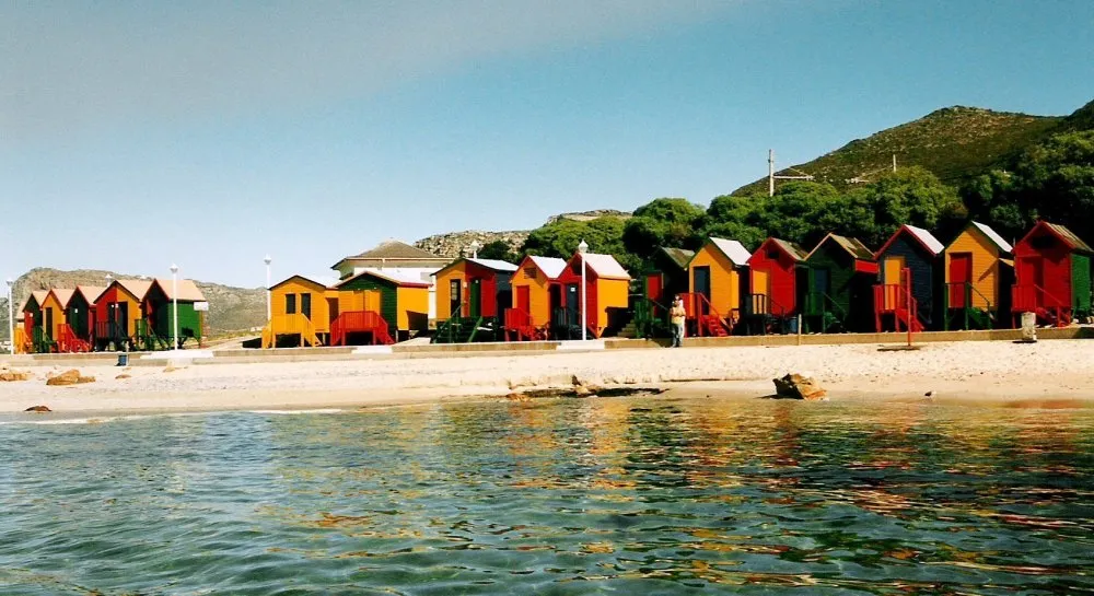 Muizenberg Colourful Beach Huts, Cape Town