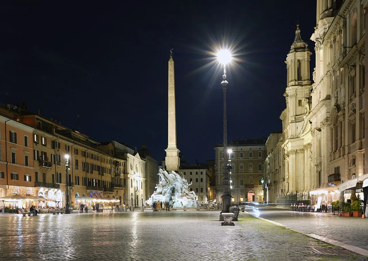 Piazza Navona at Night, Rome
